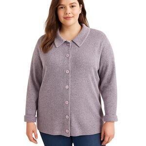 Princess Knitwear by Stephanie Schuster Lavender Cardigan – Size 1 (XL/1X)